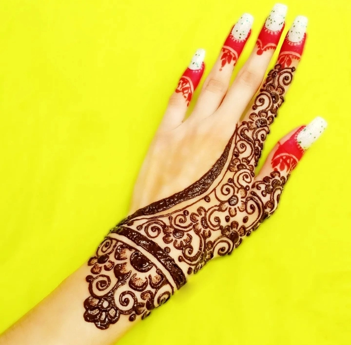 Jewellery Back Hand Mehndi Design