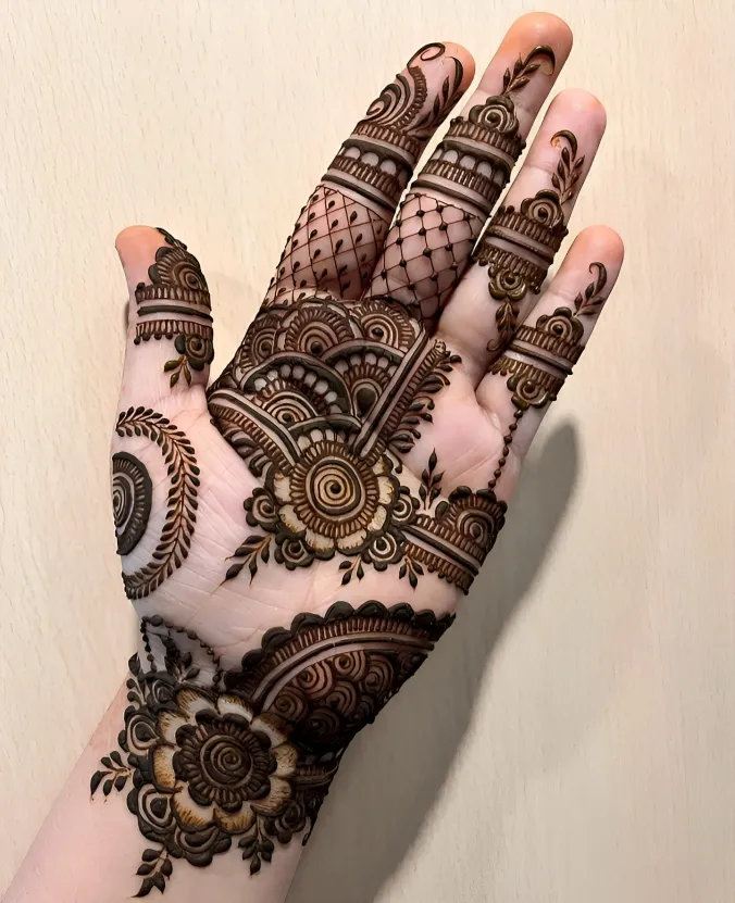 Arabic Front Hand Mehndi Design