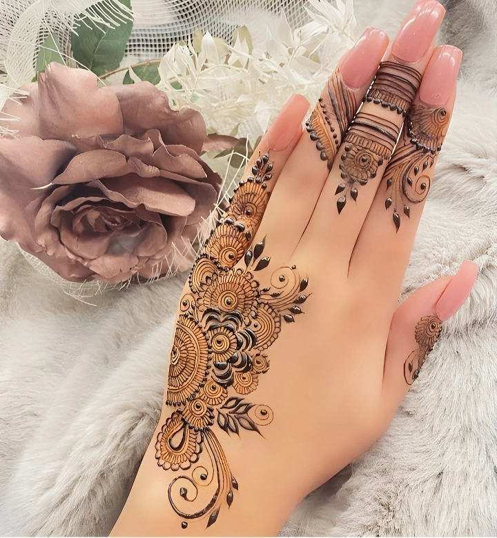 Cute Back Hand Mehndi Design