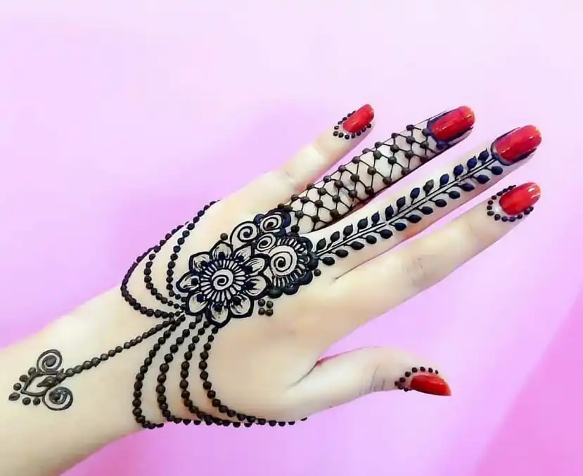 Bridal Finger Mehndi Design
