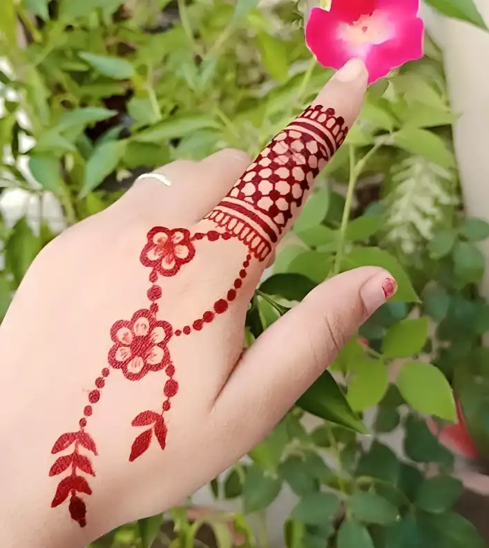 Simple Finger Mehndi Design