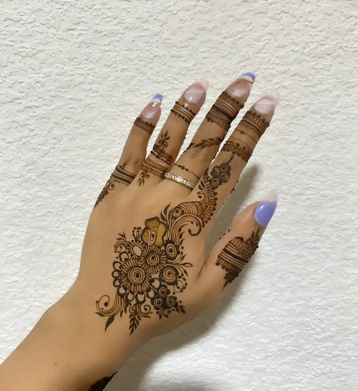 Bridal Finger Mehndi Design