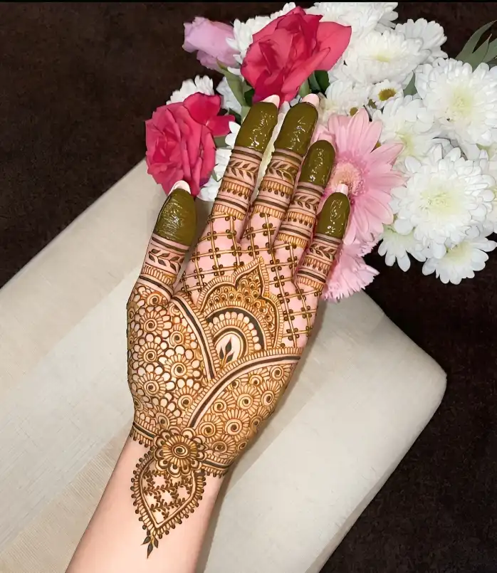 Front Hand Eid Mehndi Design