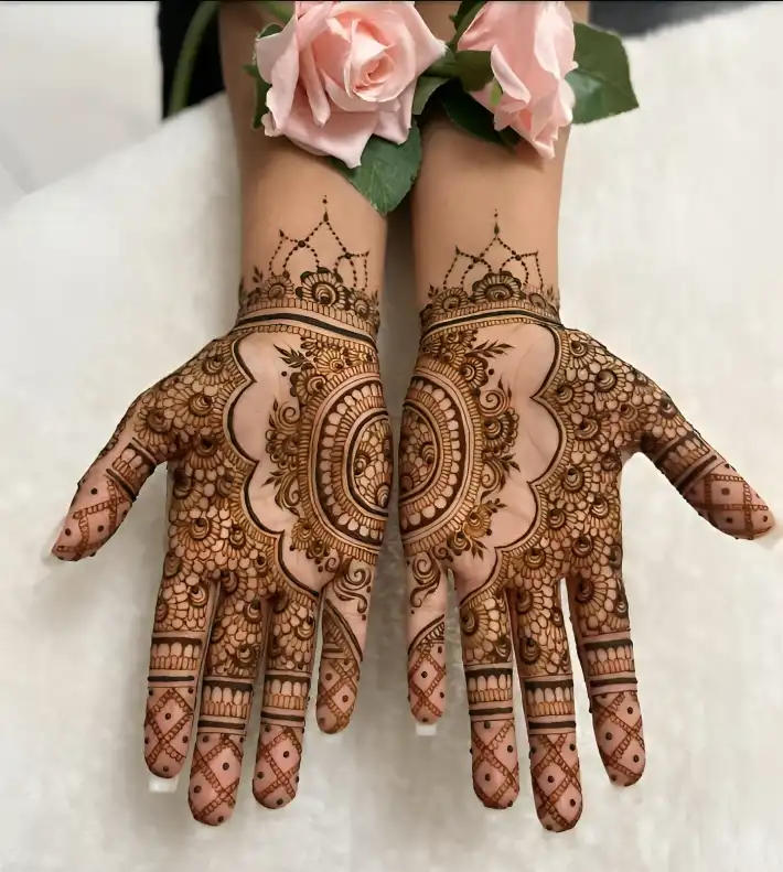 Front Hand Eid Mehndi Design